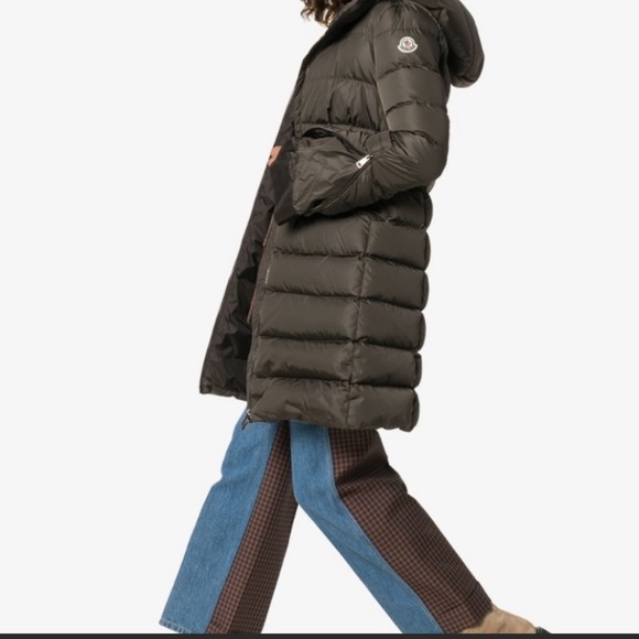 MONCLER Betulong dark green puffer hooded jacket size 00 NWT - Picture 5 of 16